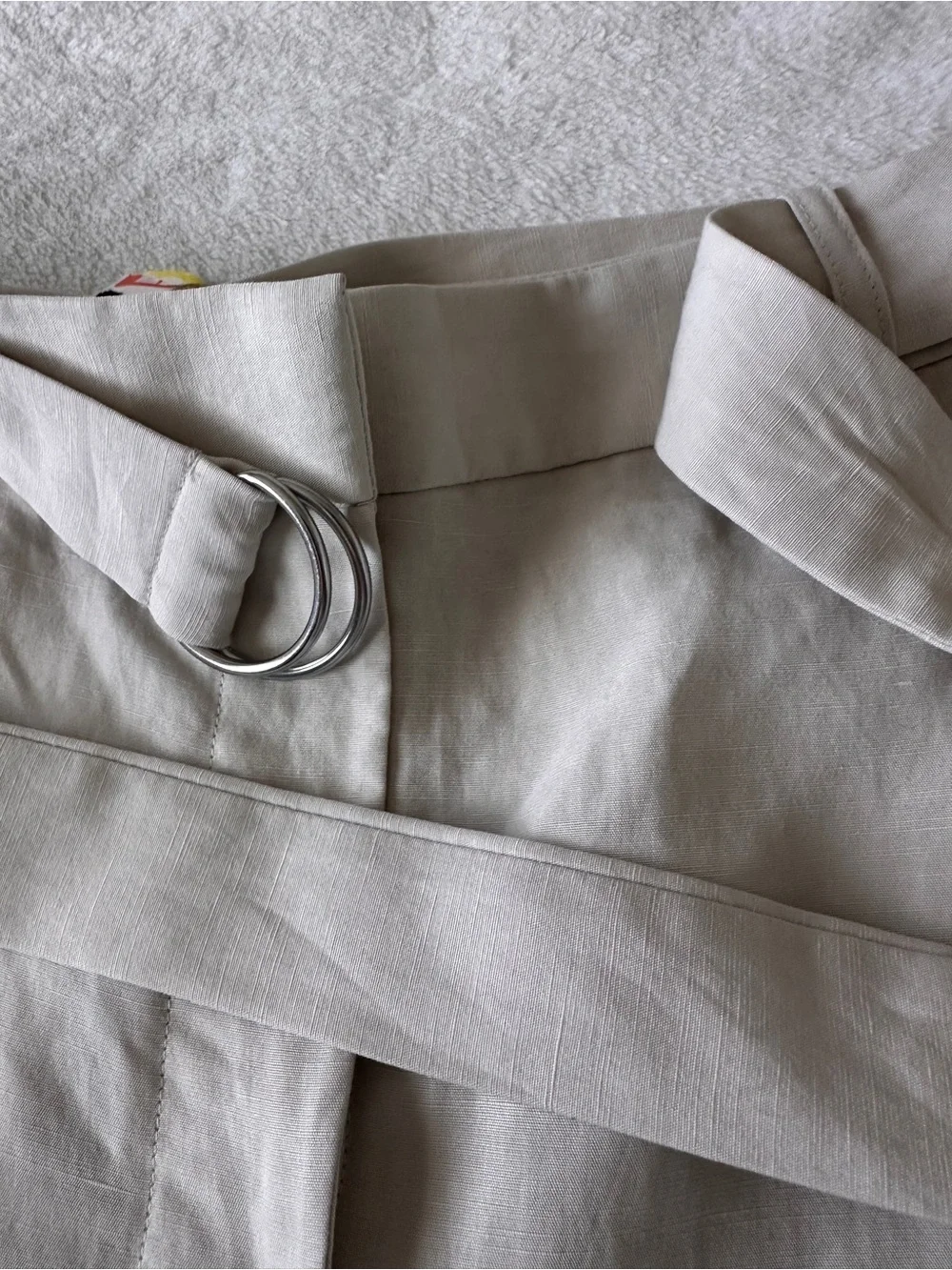 Banana Republic High Rise Tencel Linen Pants with Belt Taupe Size 16